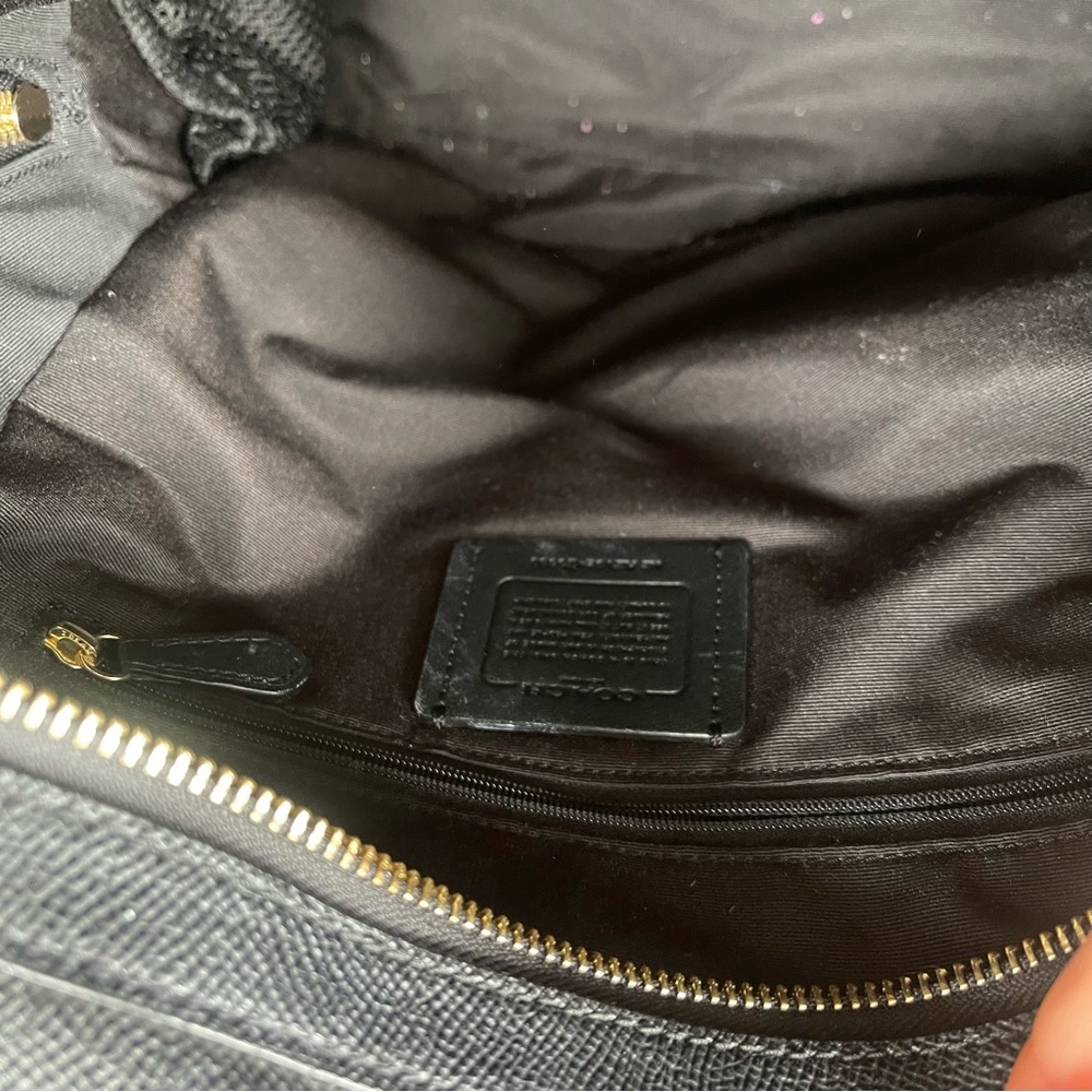 Coach Black Backpack with Gold Accents - Picture 10 of 13